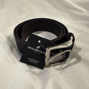 New Officina Artigiana Genuine Leather Brown Belt. Size 32